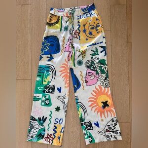 Joie Multicolor European Patterned Silk Pants